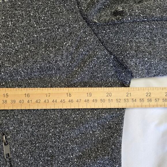 NWT Catherine Malandrino Gray Asymmetrical Zip Moto Jacket XL Knit Goth Rock - Picture 6 of 7